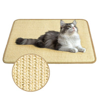PatiencET Cat Scratching Mat Natural Sisal Cat Scratcher Mat Horizontal Cat Scratch Rug for Indoor Cats Cat Wall Scratcher Furniture Protector for Couch Carpet Sofa (1 Pack 23.6"X15.7")