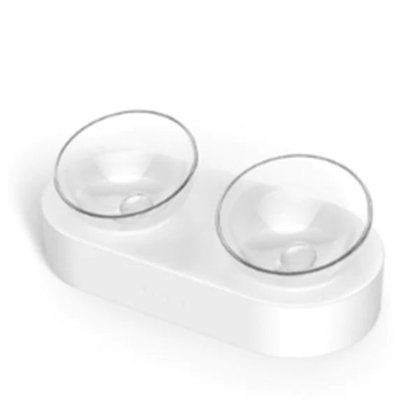 Adjustable Cat Bowl with Dual Bowls for Feeding