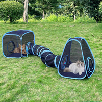 Outdoor Cat Enclosures Cat Tunnels Tents Cubes for Indoor Cats with Play Ball Collapsible Outside Playpen Tunnel for Kitty Rabbit Puppy and Small Animals