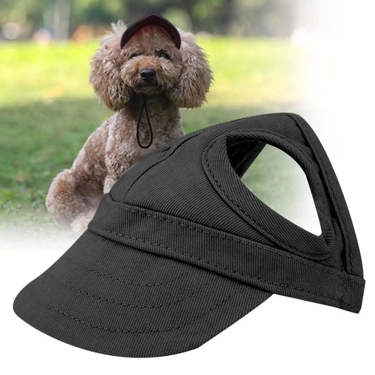 AYNEFY Pet Dog Sport HatPet Outdoor Baseball Sunbonnet Fashionable Sun Adjustable Travel Hat with Ear Holes Sun Baseball Hat (L)