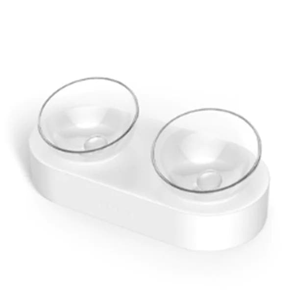 Adjustable Cat Bowl with Dual Bowls for Feeding