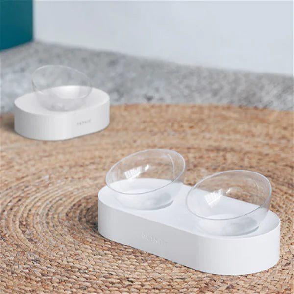 Adjustable Cat Bowl with Dual Bowls for Feeding