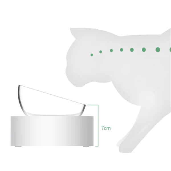 Adjustable Cat Bowl with Dual Bowls for Feeding