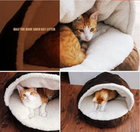 Removable Half Roof Cat House, Cozy Cat Bed